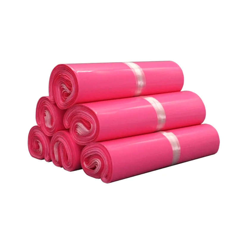 50Pcs/Lot Pink Express Bag Toughness Courier Bags Multiple Frosted Self-Seal Adhesive Storage Bag Strong Waterproof Mailing Bags afbeelding