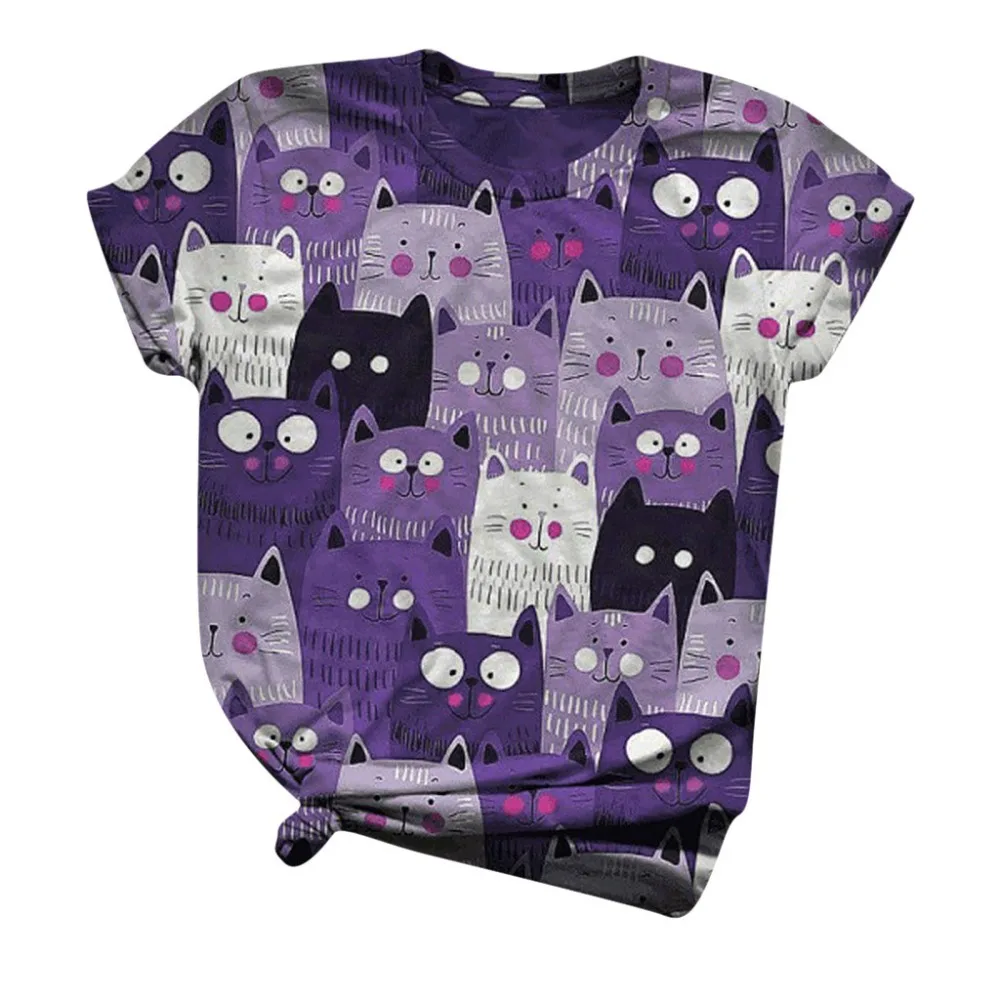 Fashion Tshirt Women Plus Size Short Sleeve 3D Animal Printed O-neck Tops Tee T-shirt Top Women Harajuku T Shirt Camisas Poleras