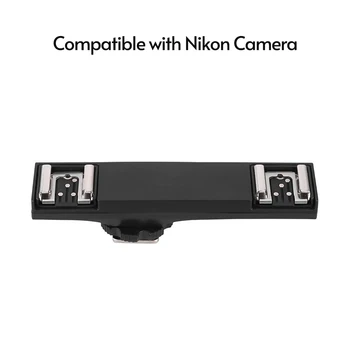 

Hot Shoe Extension Bracket Stand with Dual Hot Shoe Mounts Compatible with Nikon Cameras Studio Video Photography Accessories
