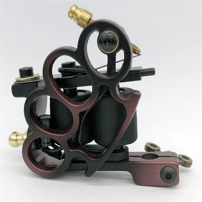 

Hot Sale 3 Color Coils Tattoo Machine 10 Warp Coils Cast-iron Handmade Tattoo Guns Machine For Liner Shader Free Shipping
