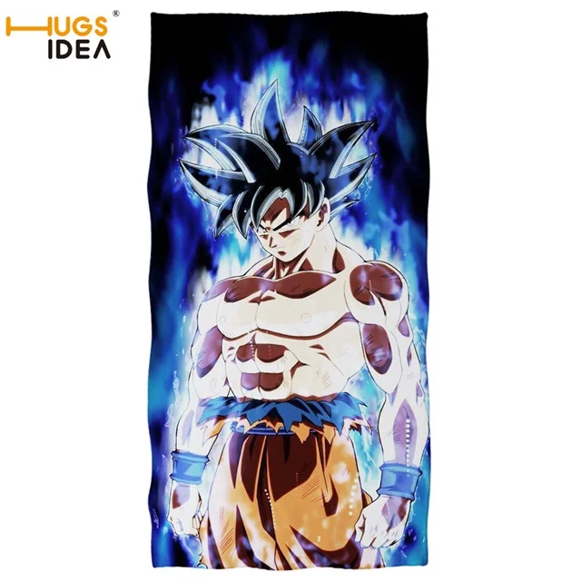 HUGSIDEA Cool Goku Dragon Ball Z одеяло мягкая ванна/пляжное полотенце Аниме Драконий жемчуг зет Harajuku ткань с принтом ручной полотенце утолщенное дорожное полотенце - Цвет: HMF703