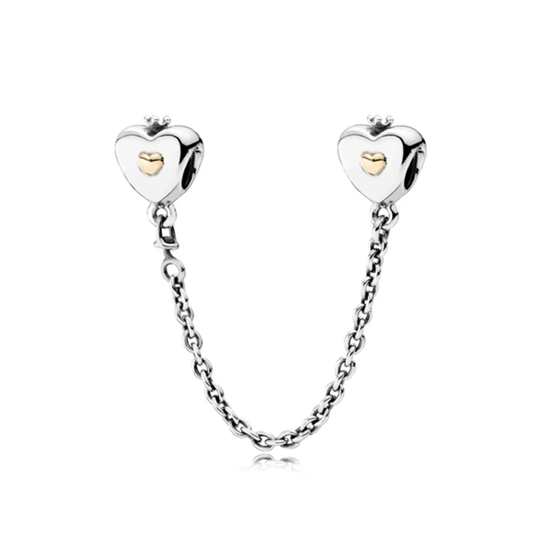 Классические 925 пробы серебряные 9 типов цепи безопасности подходят к оригинальным браслетам Pandora для женщин DIY ювелирные изделия - Цвет: pdl622