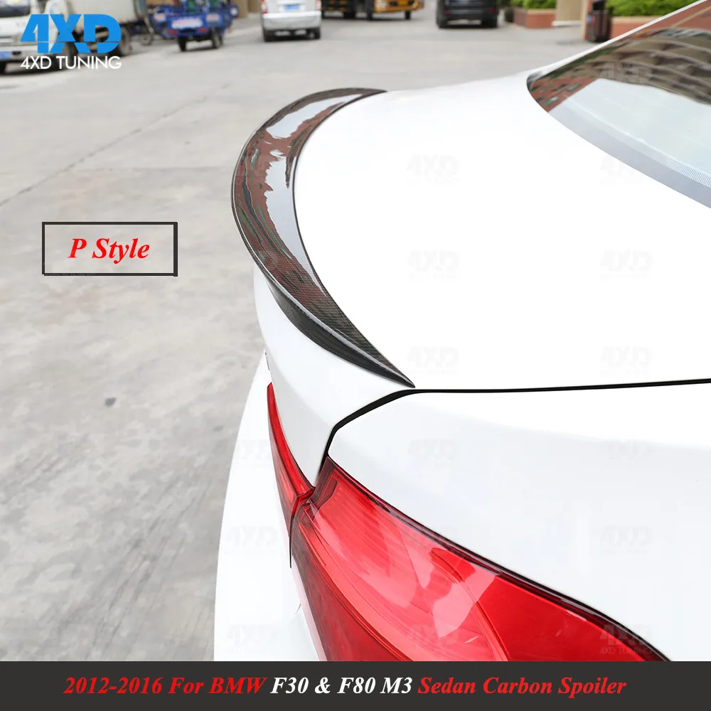 F30 спойлер из углеродного волокна P Style для BMW F80 M3 316i 318i 320i 328i 335i задний багажника 2012