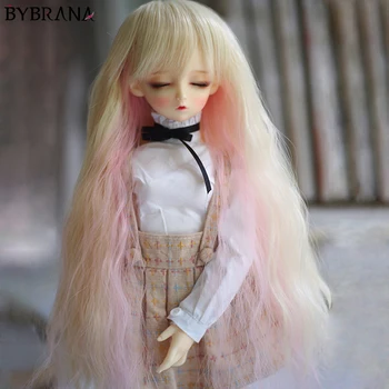 

Bybrana bjd wig 1/3 1/4 1/6 High temperature fiber sd wig doll girl long gold hair with bangs