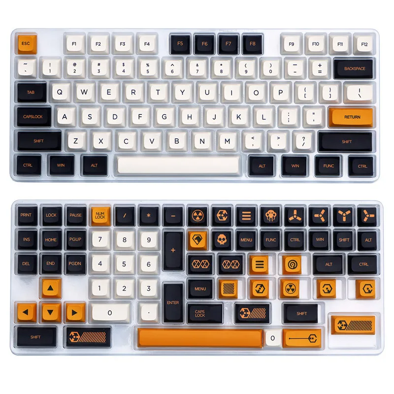 Conjunto de Guerra Virtual Tema Keycap para mx Switch Teclado Mecânico Pbt Lados Corante Subbed Keycaps Xda Perfil Tampões Chaves 1