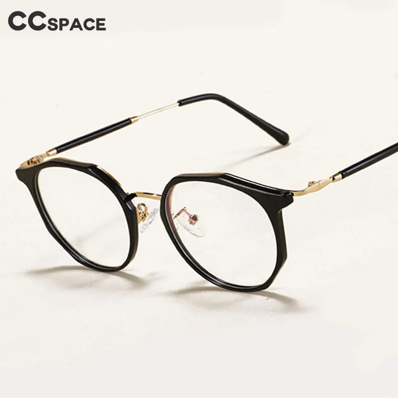 

47368 Plastic Titanium Glasses Frames Crystal Cat Eye Ultralight Men Women Optical Fashion Computer Glasses