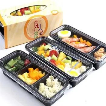 

15pcs Disposable Lunchbox Plastic Eco-friendly Bento Box Sushi Box Portable Food Storage Container for Kitchen Restaurant