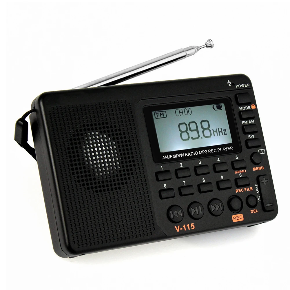 

Portable FM AM Easy Use Full Band Gift MP3 Player Rechargeable Recorder Sensitive Adjustable Digital Travel Radio Sleep Timer