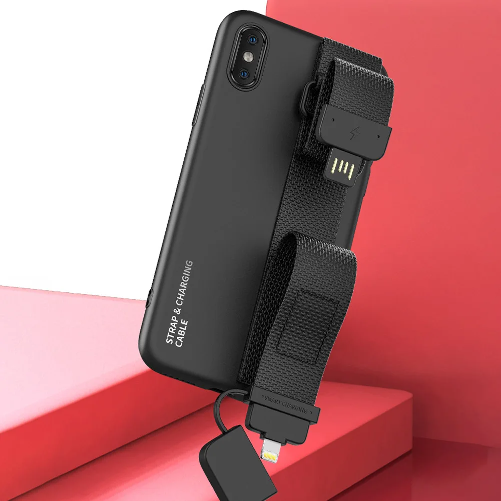 Чехол-держатель для зарядки на запястье для iPhone 11 Pro Max X XS XR 7 8 Plus, Мягкий Силиконовый противоударный защитный чехол