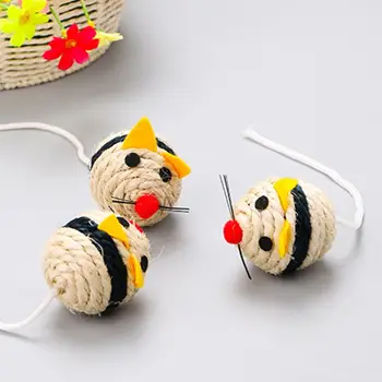 

10 Pcs Interactive Cat Grind Claw Mouse Ball Toys for Kittens Swatting Biting
