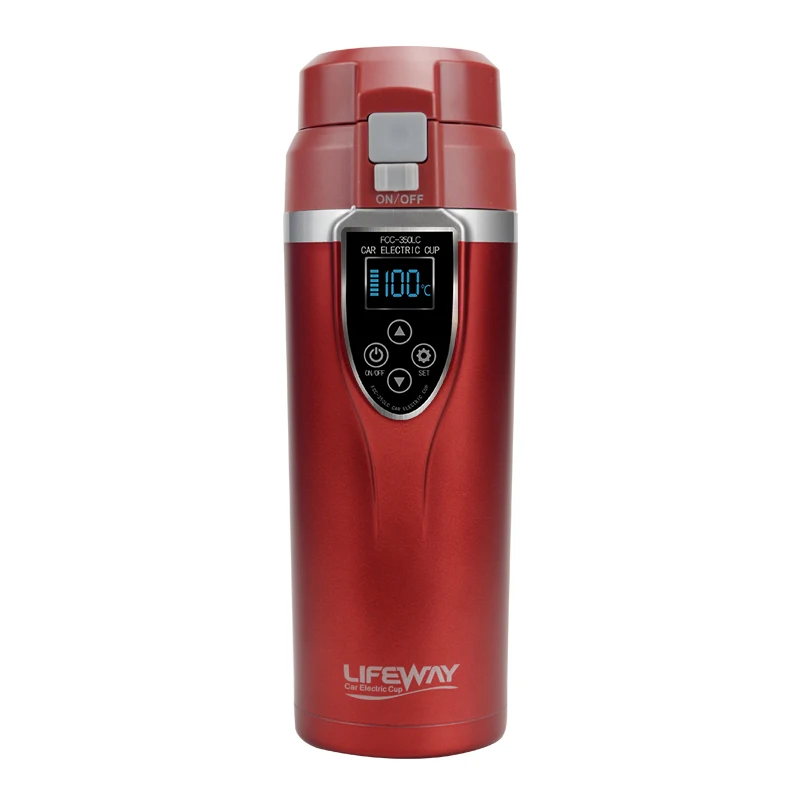  350ML 12V Car Kettle Auto car Heating Cup Adjustable Temperature Boiling Mug Portable stainless ste