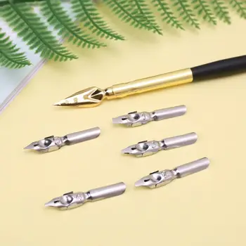

Calligraphy Drawing Dip Ink Nib Pen Set Signature Writing Antique Elegant Gifts X6HA