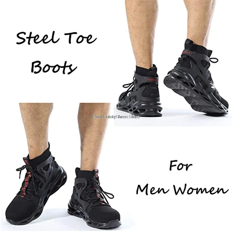 Men Safety Work Boots Steel Toe Puncture-Proof Sneakers