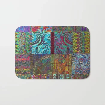 

HOT Bathroom Rugs Bohemian Wonderland Bath Mat Flannel Absorbent Non Slip Doormat for Entrance Door