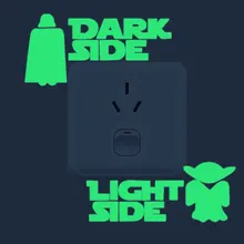 Светильник «Звездные войны», игрушки Дарт Вейдер, черная сторона, йода, светильник, боковой переключатель, светящиеся наклейки, игрушки