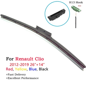 

Color Windshield Frameless Hybrid Wiper Blades For Renault Clio 2 3 4 5 RS IV Accessories 2012-2019 26"+14" Winter Wiper Brush