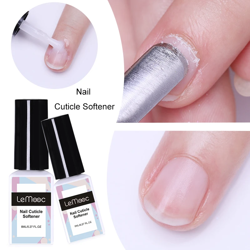 

LEMOOC 8ml Nail Cuticle Softener Nail Care Polish Dead Skin Remover Semi Transparent Smoothing Barbed Nail Varnish Nail Art Tool