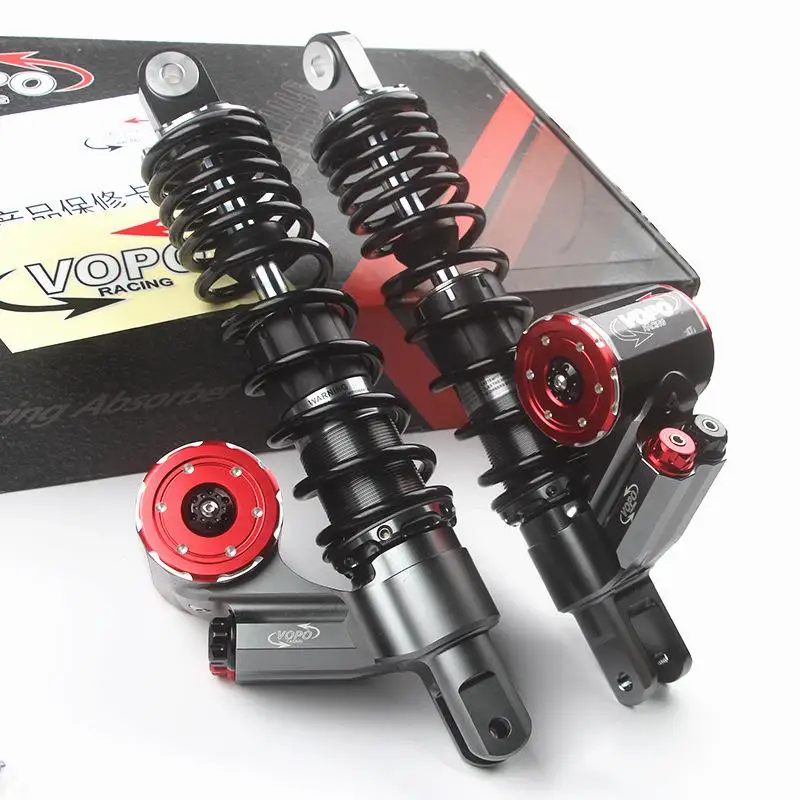 Vopo мотоциклетные задние амортизаторы с двойной регулировкой 60 Lbs пружины перевернутые для Niu скутера N1 N1s N-gt M+ или более - Цвет: RED-GREY ONE PAIR