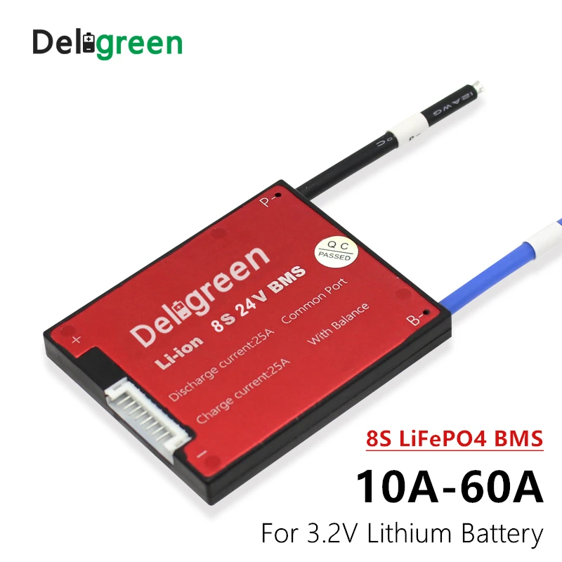 8S 24V LiFePO4 BMS 15A 20A 30A 40A 60A для литий-ионной батареи электрического велосипеда скутера