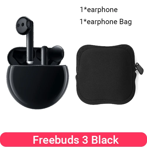 Huawei Freebuds 3 беспроводные гарнитуры TWS Bluetooth наушники активное шумоподавление Bluetooth 5,1 - Цвет: Black n Bag