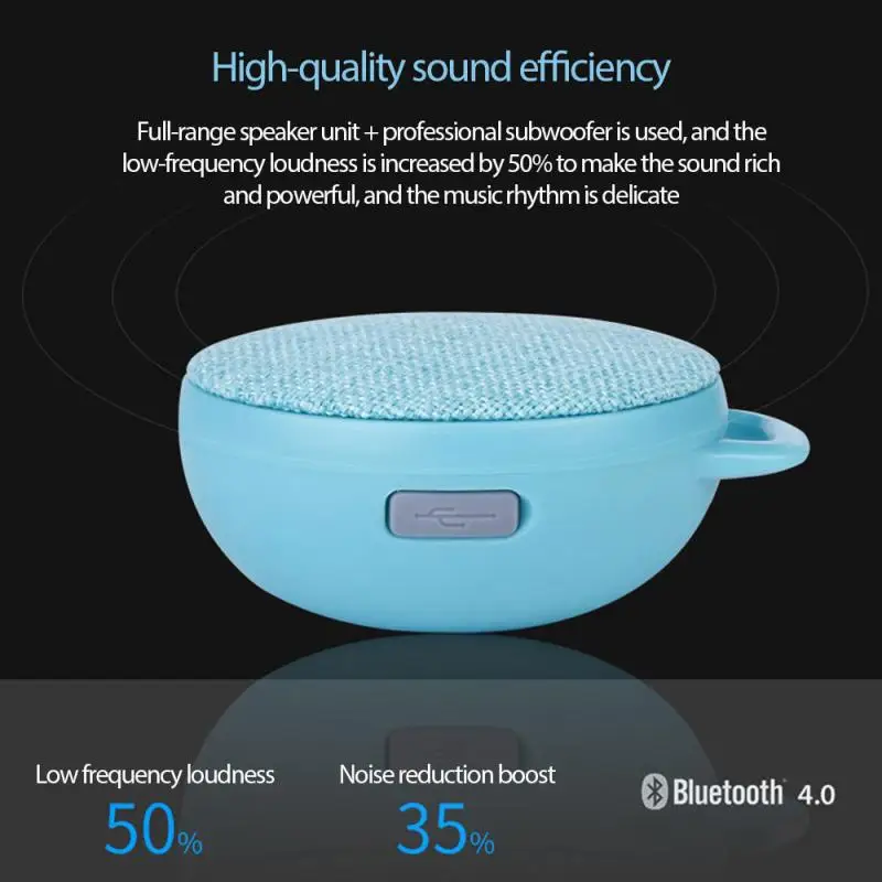 Портативный Bluetooth динамик водонепроницаемый открытый с подвесной пряжкой