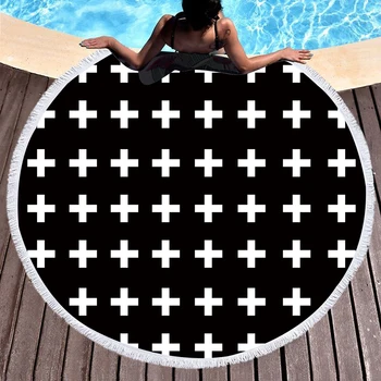 

Sea Turtle Round Beach Towel with Tassel Marine Life Cloth Boho Yoga Mats Diameter 150cm Printed Bohemia Beach Blanket Towels