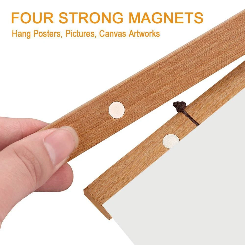 Teak Magnet Hanging Scroll Solid Wood Poster Decorative Painting Magnetic Scroll Painting Wooden Pole Hanging Painting Pole Frame Aliexpress