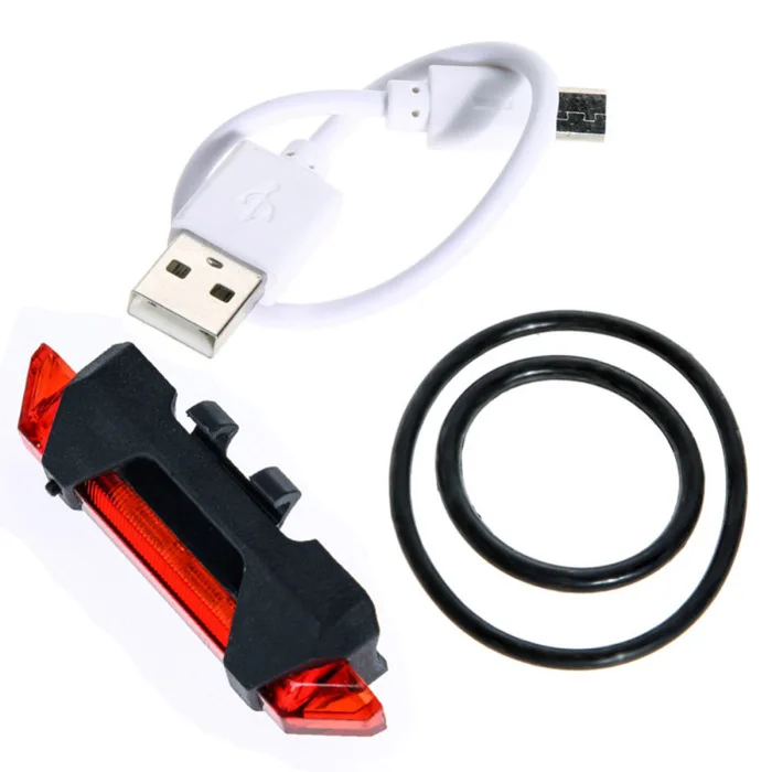 Discount Hot Portable USB Rechargeable Bike Bicycle Tail Rear Safety Warning Light Taillight  Lamp Super Bright MVI-ing 9