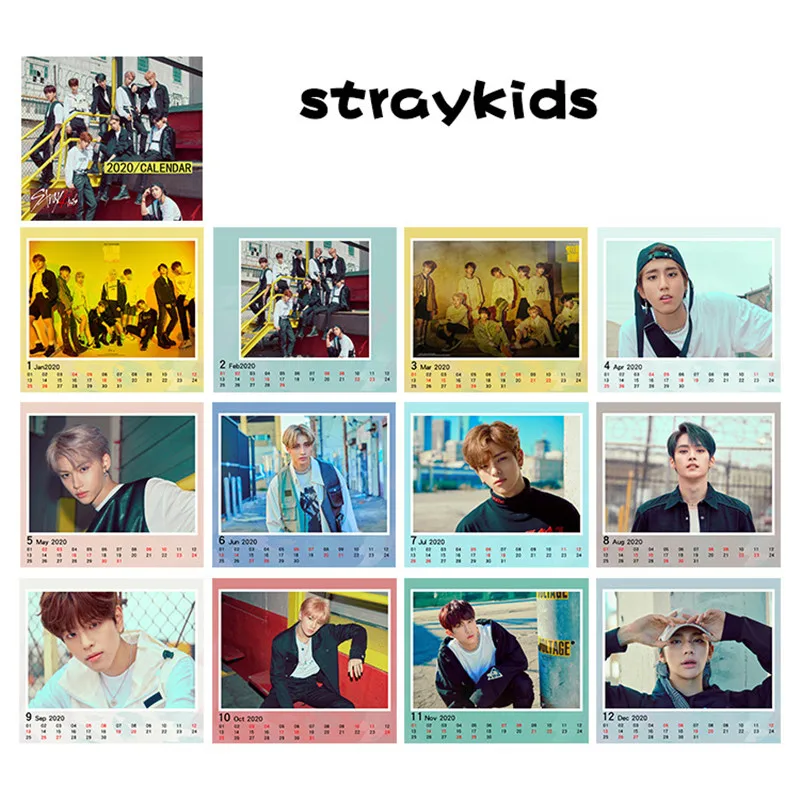Kpop Super M Twice TXT производство 101x1 бродячие дети ITZY EXO календарь Настольный Декор jpepping KAI MARK BAEKHYUN KIM YOHAN FH33
