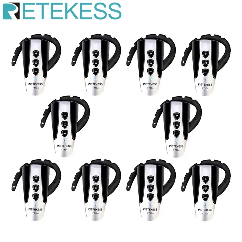 Профессиональный беспроводной приемник RETEKESS TT106 увч 10 шт. для системы