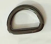DIY hardware Luggage Accessories metal D ring buckle semicircle 1.9cm 1.6cm 2.5cm 10pcs/lot - Цвет: Черный