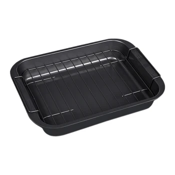 

Carbon Steel Nonstick Bakeware Baking Tray Set with Cooling Rack Cookie Sheet Baking Pan Tray