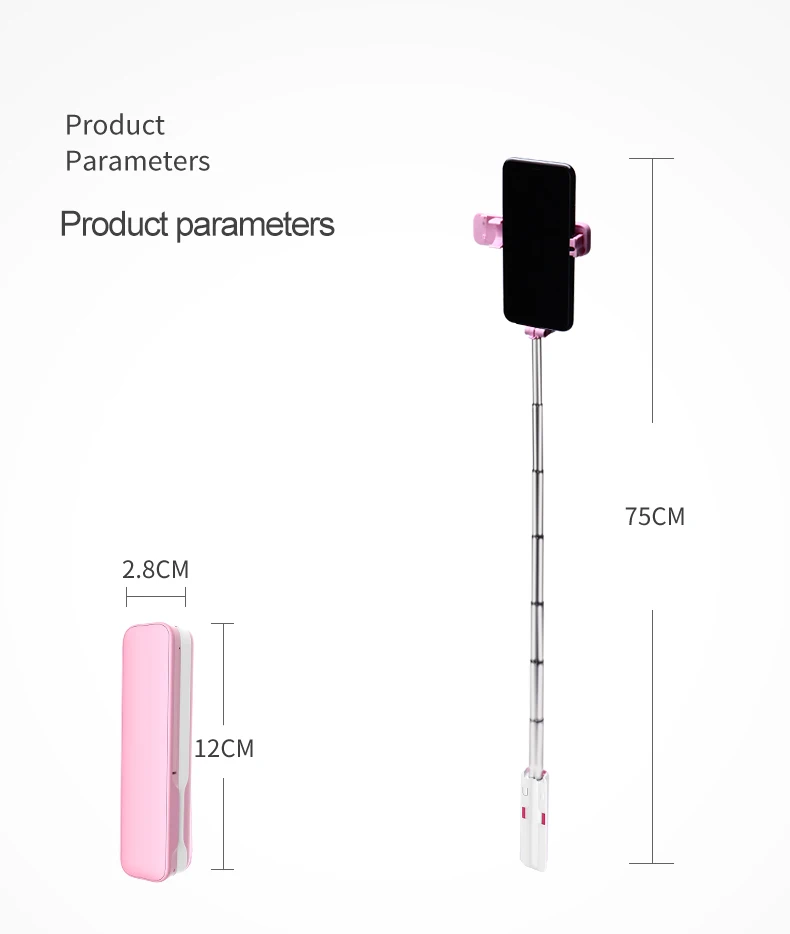 Bluetooth селфи-Палка 12 см, Выдвижной Штатив, селфи-палка 3 в 1 с моноподом, крепление для телефона для iPhone, Android, смартфона