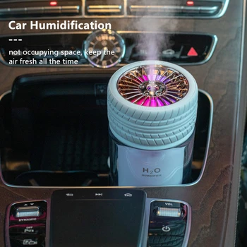 

Portable USB Tire Humidifier Night Light Mini Humidifier 250 Large Capacity Household Air Humidifier For Home Car Office