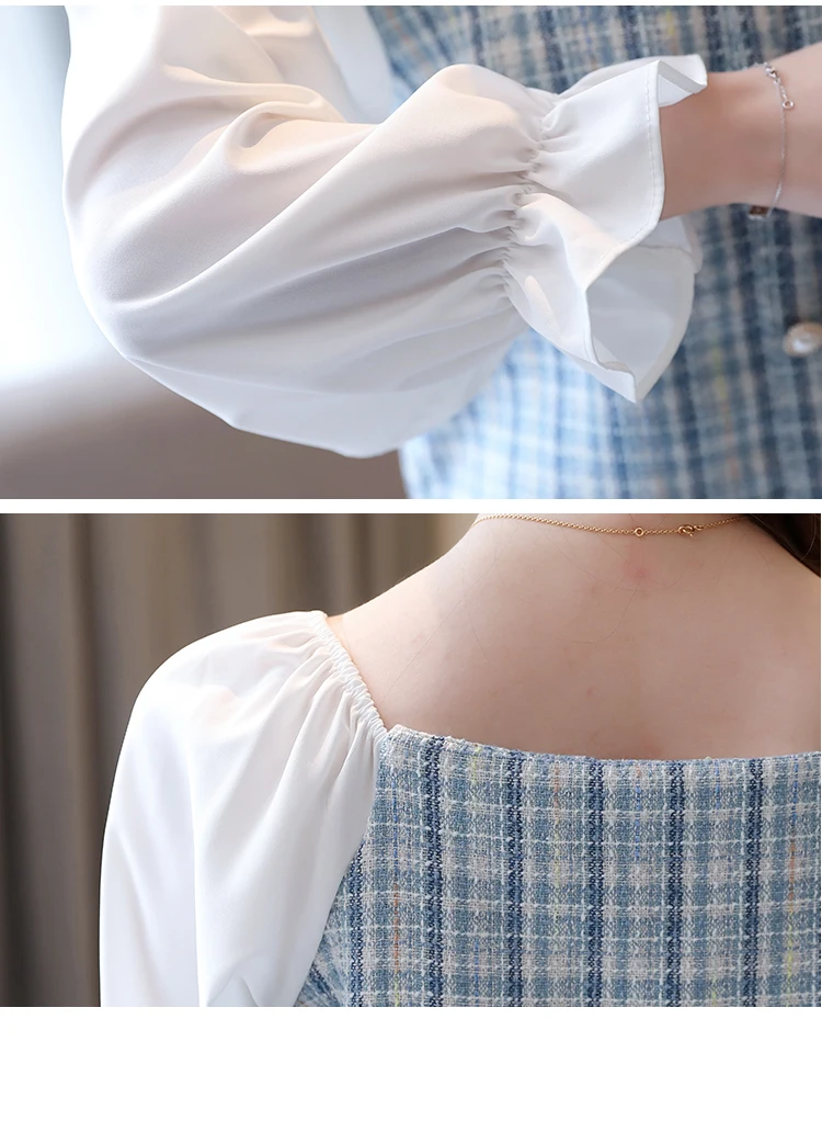 Blusas mujer de moda 2020 блуза с длинным рукавом женская белая шифоновая блузка вырезом