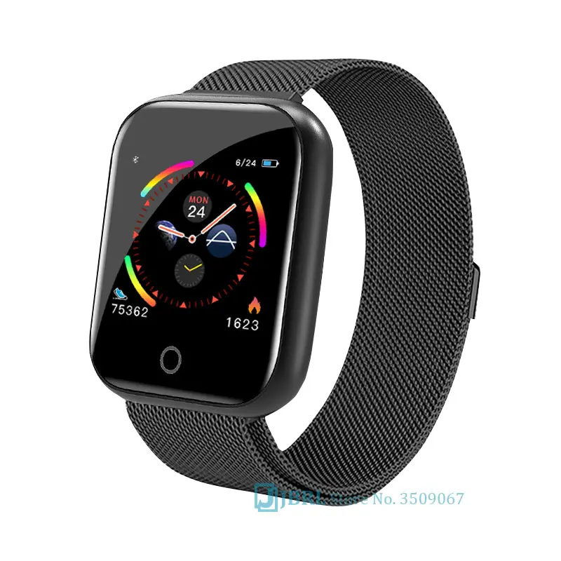Новые Роскошные Смарт-браслет Для мужчин Для женщин Smartband для Android браслет IOS смарт-браслет Фитнес трекер Марка Bluetooth Смарт-браслет - Цвет: steel black
