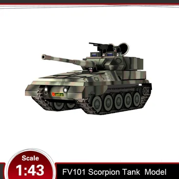 

FV101 Scorpion Tank 3D Paper Model Three-dimensional Hand-made Drawings Diecast Military Light Reconnaissance Tank Model 1:43