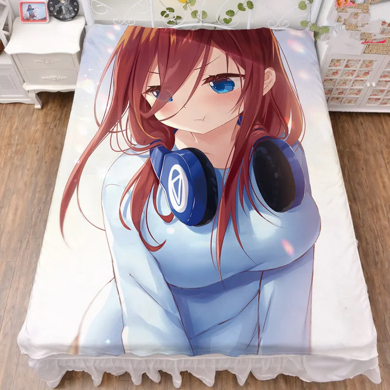 Anime Go Toubun no Hanayome Nakano Miku Bed sheet Blanket Bedding 150*200cm Anime Go Toubun no Hanayome Nakano Miku Bed sheet Blanket Bedding 150*200cm
