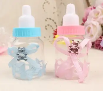 

24pcs/lot Baby Bottle Candy Box Party Supplies Baby Feeding Bottle Wedding Favors and Gifts Box Baby Shower Baptism Decoration