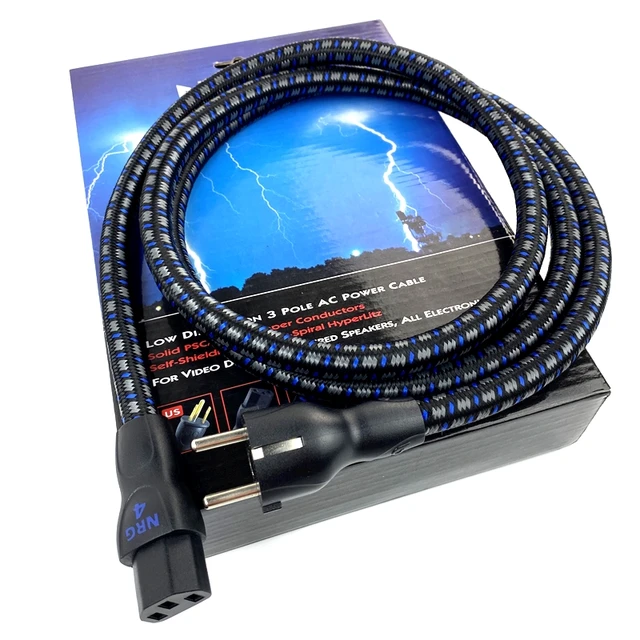 $52.2 Audiophile NRG-4 HiFi Audio Power Cable Cord US & EU Schuko Plug 2.0m/6.6ft