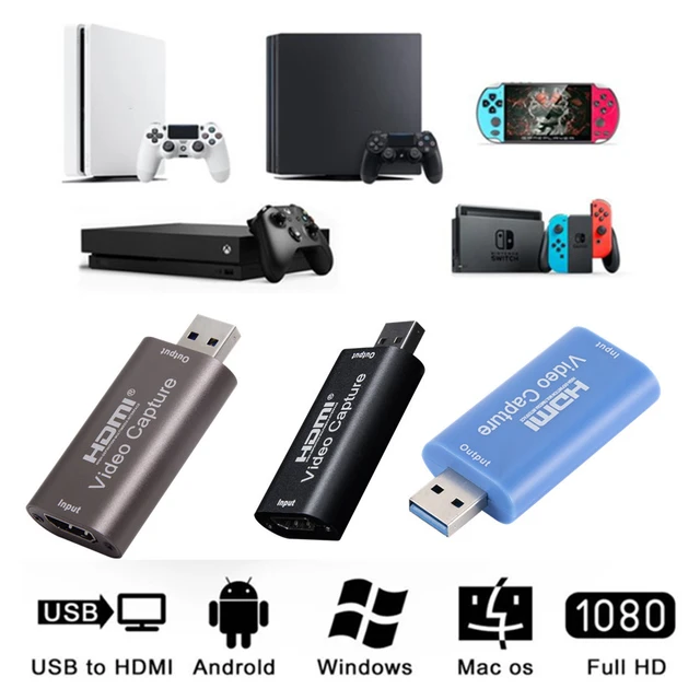 Boîtier d'enregistrement et diffusion en direct, USB 3.0, 1080p, 60fps,  HDMI 4K, carte d'acquisition, pour PS4, PS4, Switch, Ps5, caméra,  ordinateur portable - AliExpress