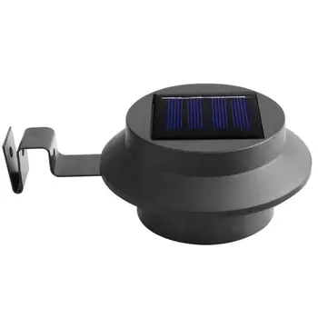 

Solar Powered 3LED Fence Gutter Light Outdoor Garden Yard Wall Pathway Black