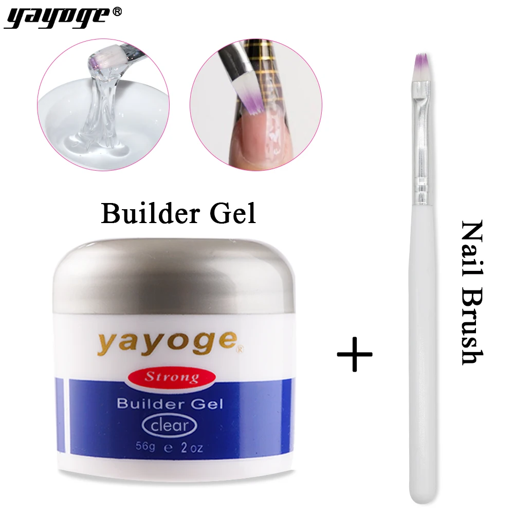 Yayoge набор гелей для наращивания ногтей, маникюрный набор для наращивания ногтей, УФ светодиодный Гель-лак для ногтей, формы для ногтей, советы для дизайна ногтей, 56 мл