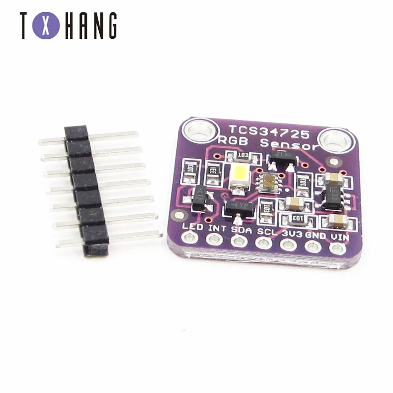 

TCS34725 Low Power IR Blocking Filter RGB Light Color Sensor Recognition Diy Kit Electronic PCB Board For Arduino Programmable