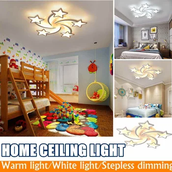 

85V-265V Acrylic LED Ceiling Light 3/5 Heads Stars Ceiling Lamp Hallway Kids Bedroom Home Decoration Dimmable Lighting Fixture