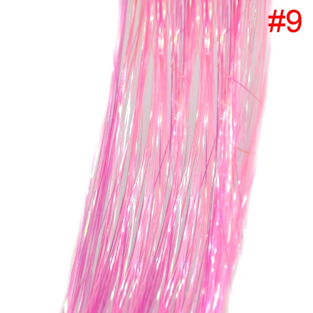 Sparkle Shiny Hair Tinsel Holographic Hair Dazzles Bling Twinkle Glitter Hair Extensions Colorful Hair Accessories For Braiding 1pc color9