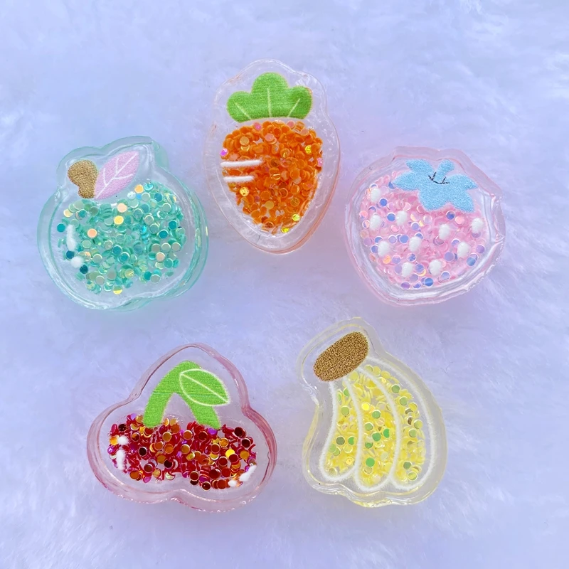 

10Pcs Kawaii Cute Mixed shiny fruit Flat back Resin Cabochons Scrapbooking DIY Jewelry Craft Decoration Accessorie D95