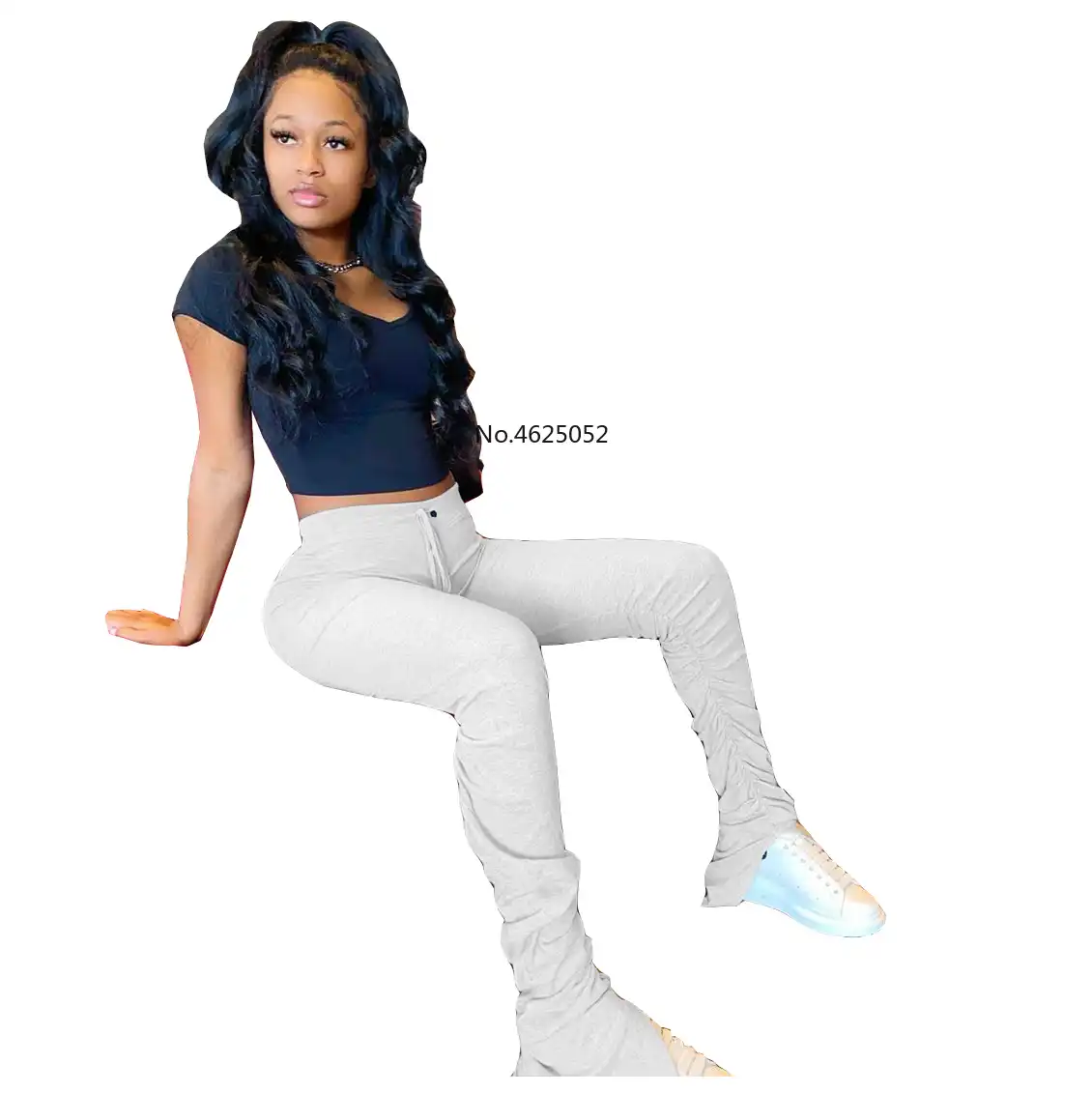 Stacked sweatpants trend Clearance