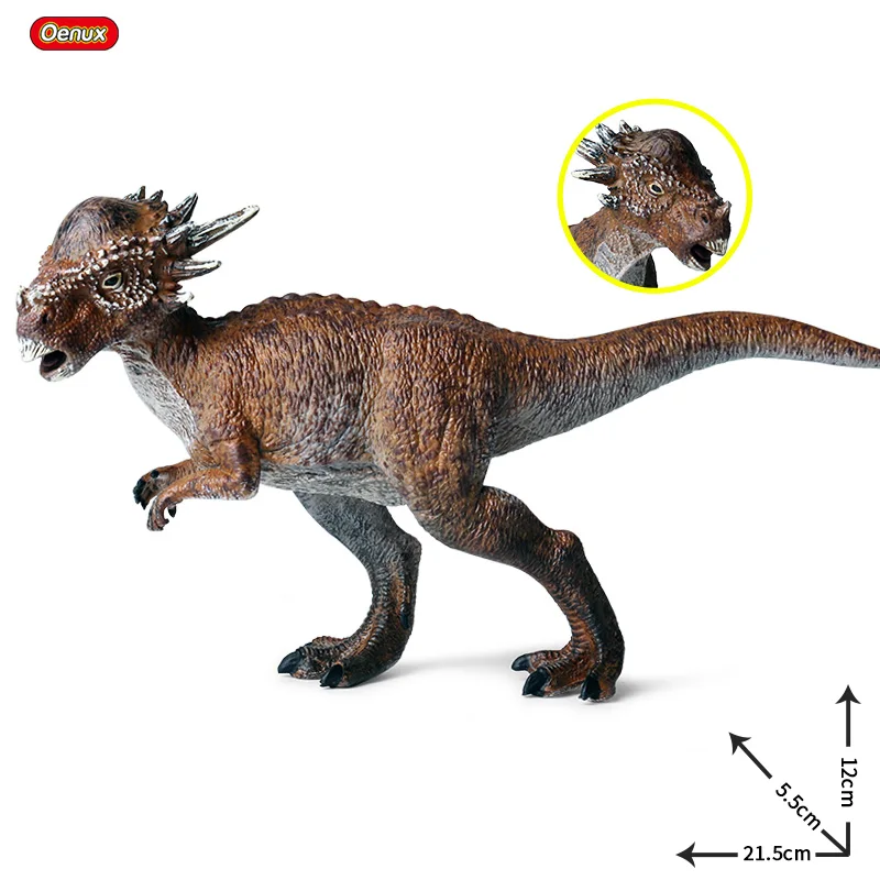

Oenux Prehistoric Jurassic Stygimoloch T-Rex Model Action Figures Original Dinosaur World Park Figurine Pvc Collection Kids Toy