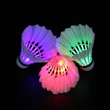 3 PCS Luminous Badminton LED Light Plastic Ball Head Natural Goose Feathers Taining Badminton